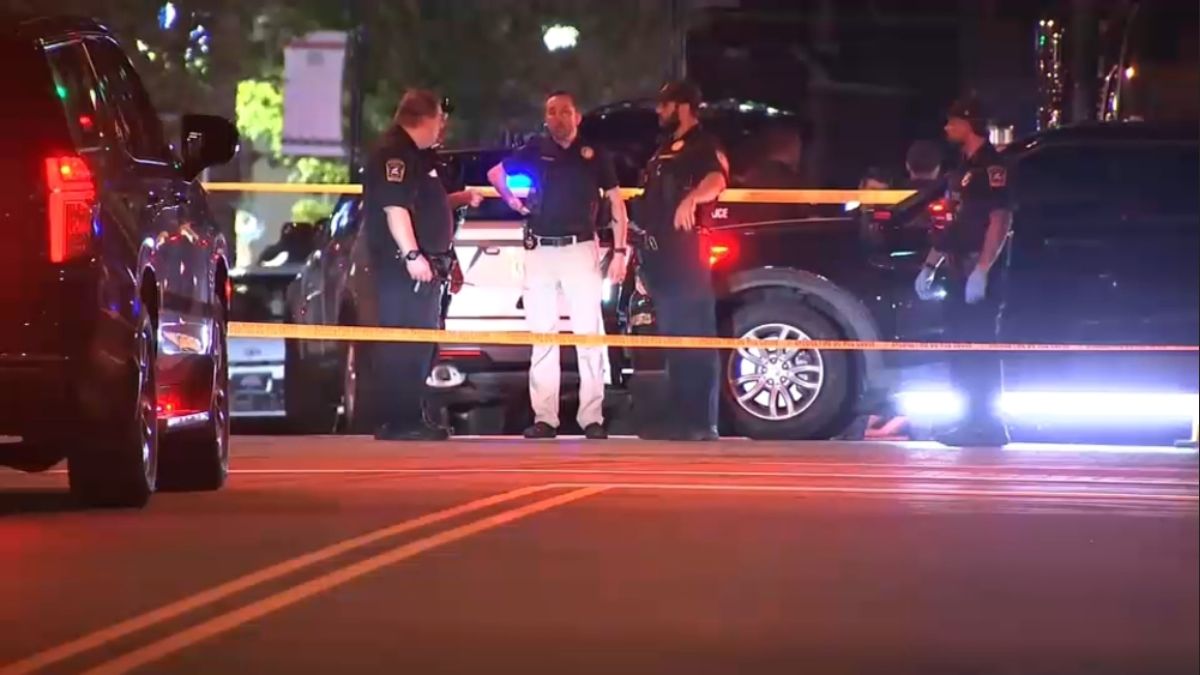 North Arlington, NJ, Two Shot Outside Bar on Ridge Road, Sunday Night